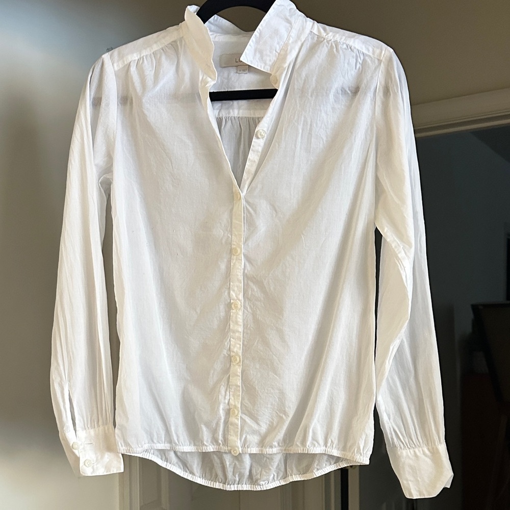 LOFT Crisp White Button-Down Shirt